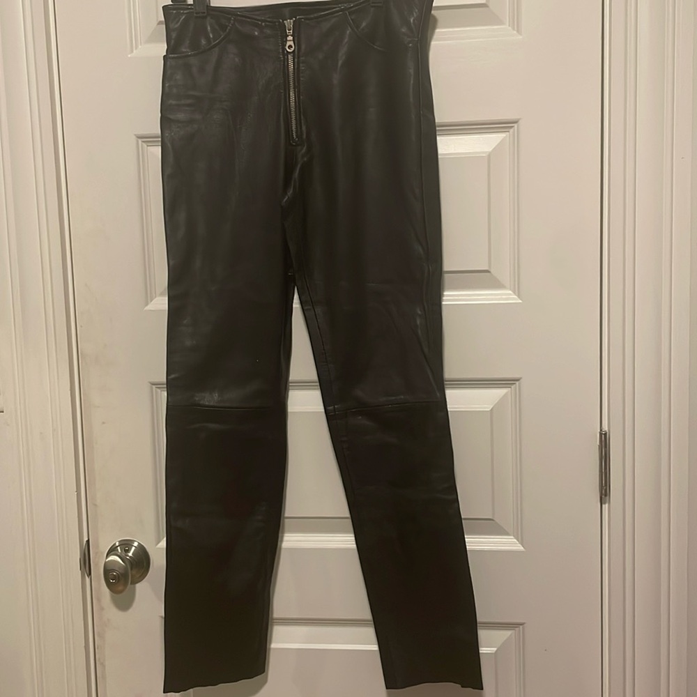 Genuine leather pants size 4